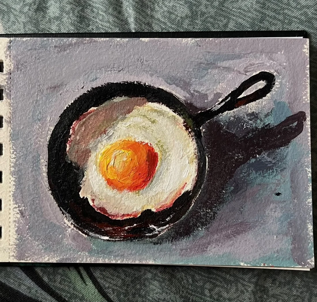 A painting of an egg